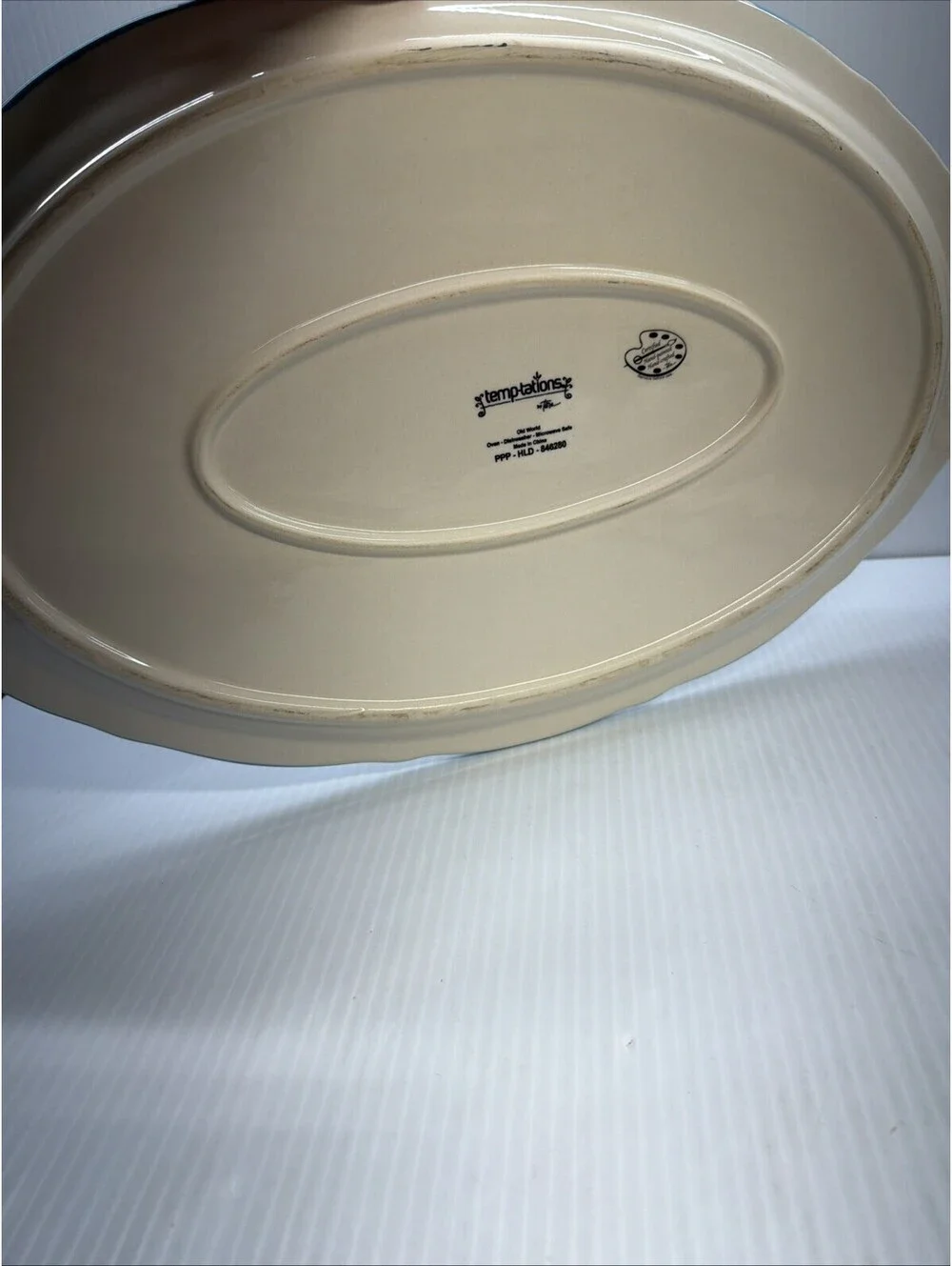Temptations Tara Old World Springfetti Oval Serving Platter 18